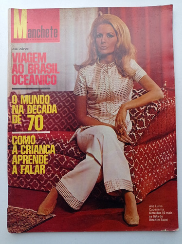 Revista Manchete Nº 925 - Jan/1970 - Hebe Camargo, Ana Luísa