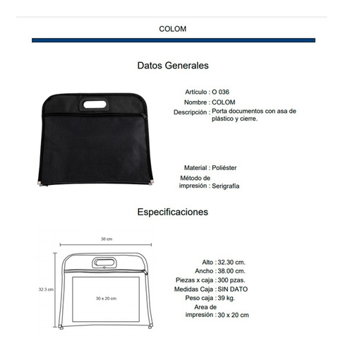 Imagen 3 de 8 de Porta Documentos Con Asa De Plástico Y Cierre