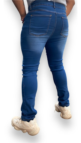 Pantalon Skinny Mezclilla Stretch Para Hombre Stone Medio