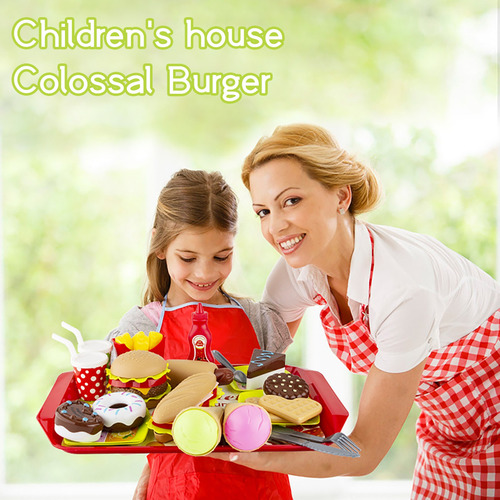 Kids Toys Burger, Juego De 16 Unidades, Juguete De Simulació