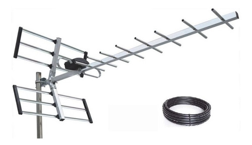 Kit Antena Tda Tv Digital Hd Alta Ganancia + Cable