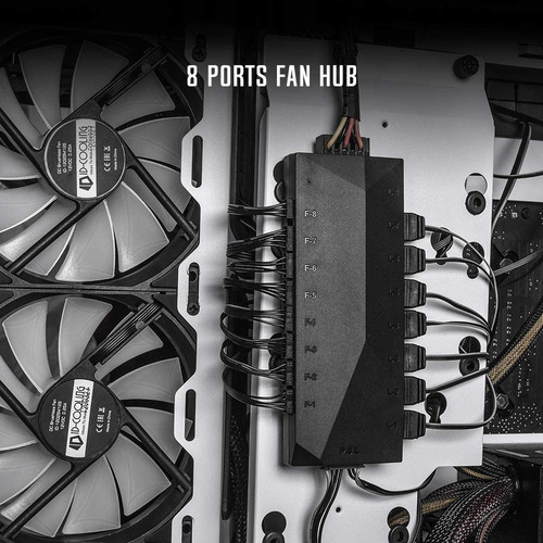 Imagen 5 de 9 de Controlador Argb Y Hub Pwm 8 Puertos Id-cooling Ha-02c Sata