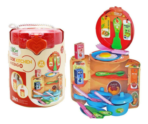 Maleta Para Niñas Jugueteria Cocina Infantil Portátil 