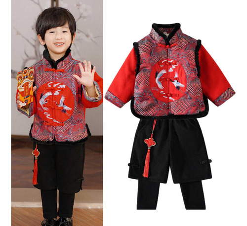 Traje Tang De Año Nuevo Chino Lunar Para Bebés Y Niños, Ropa