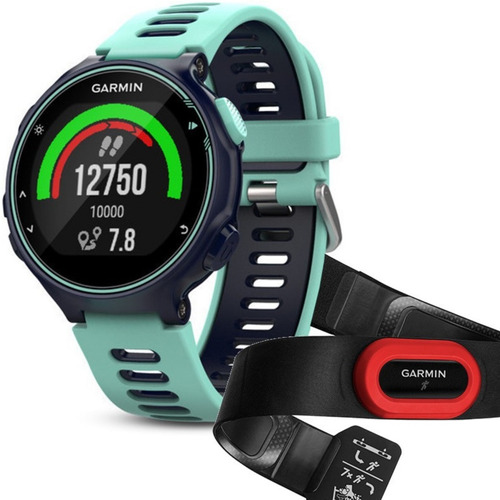 Garmin Forerunner 735xt Smartwatch Azul Gps Hrm Run Bundle
