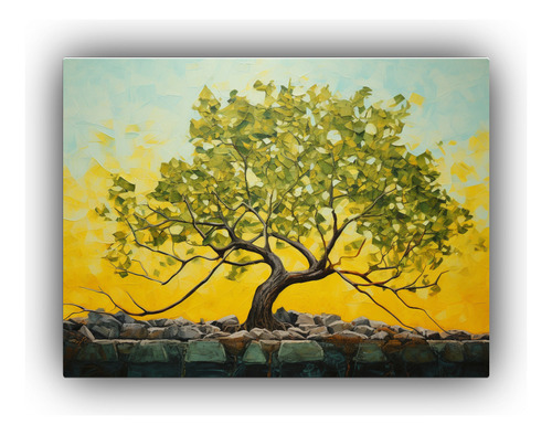 50x40cm Cuadro Decorativo Árbol Mango Estilo Estilo Óleo D