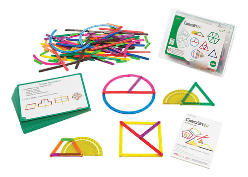 Set Deluxe De Palos De Construcción Para Geometría 100 Pzs