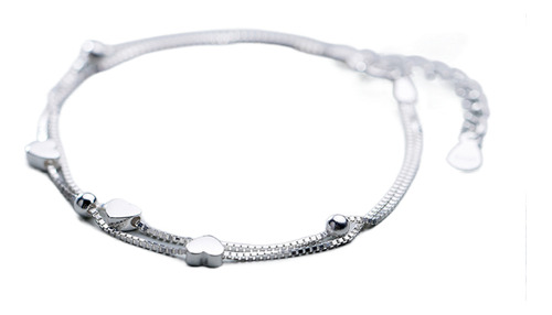 Pulsera De Plata S925 Para Mujer, Sencilla Y Personalizada,