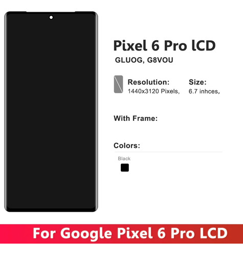 Tela Display Frontal Google Pixel 6 Pro Original C/ Moldura.