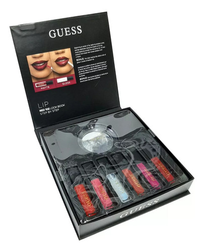 Estuche Labiales Guess Lip Red Look Book 100% Original