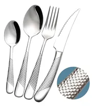 Comprar Xideman Juego De Cubiertos Martillados Modernos De 16 Piezas