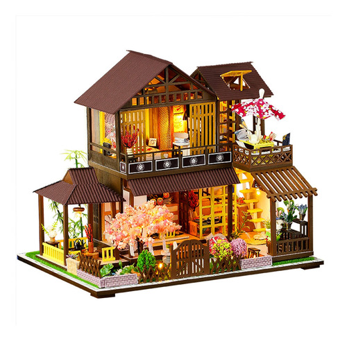 Miniatura Ensamblar Diy Toy Doll House Forest Pavilion 