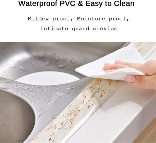 B 2x Tira De Sellado De Pared De Baño De Pvc Impermeable