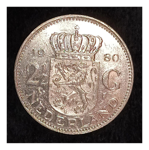 Holanda 2 1/2 Gulden 1980 Muy Bueno Km 191