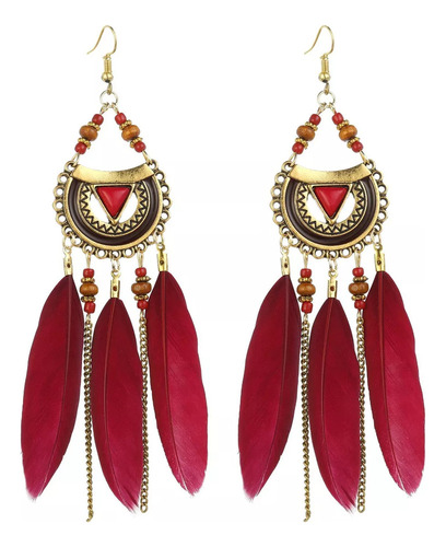 6 Pcs Pendientes De Plumas Boho Pendientes De Mujer