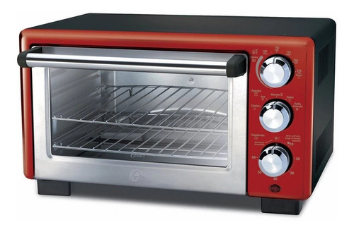 Horno Electrico Oster 3 Perillas 18lt Rojo Color Rojo