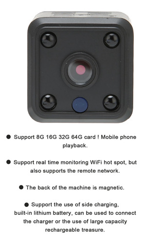 Mini Cámara 1080p Hd Con Control Remoto Inalámbrico Wifi De