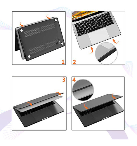 Protector Negro Compatible Macbook Air 13.6 M2 A2681 - 2022