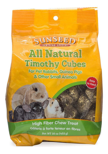 Sunseed All Natural Timothy Cubes 16 Oz, Black (36135)