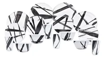 Comprar Vajilla De Melamina Black & White Para 4 Personas 16 Pzas Líneas Blanco Y Negro