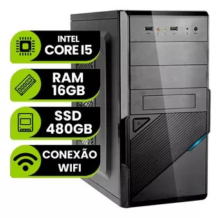 Ordenador PC Cpu Core I5 16 GB Memoria Ram Ssd 480 GB Wifi Windows 10