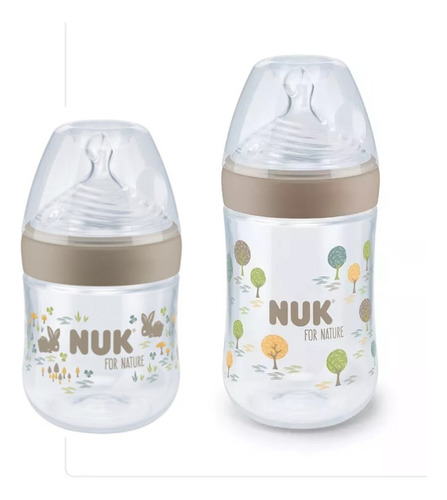 Combo Nuk X2 Mamaderas Nature Sense 150ml 0-6m + 260ml 6-18m