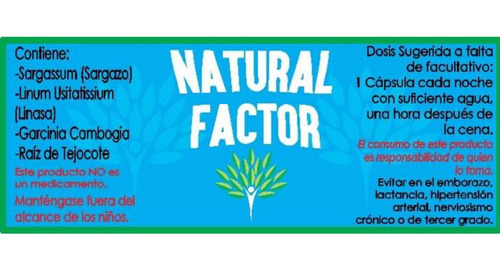 Natural Factor 100% Natural Control De Peso Y Talla