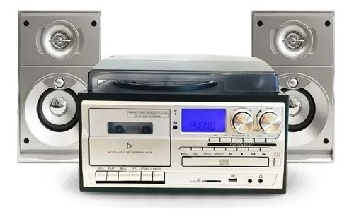 Tocadiscos Nuwa Tr-18cdsp Bandeja Vinilos Cassette Cd 9 En 1
