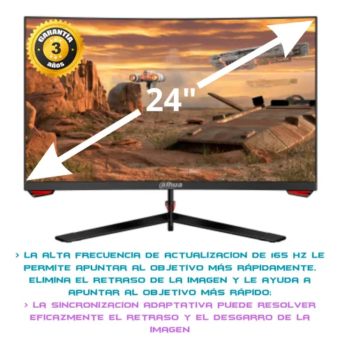 Monitor Gamer Panel Va Led Curvo 1920*1080 165hz Altavoces