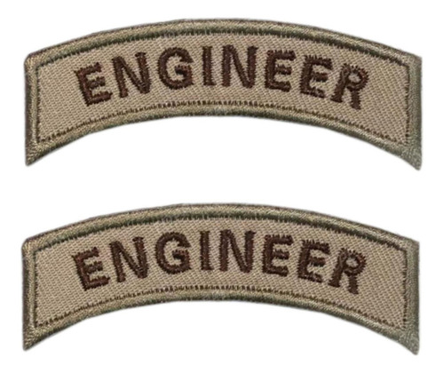 Usengineer Parche Para Ropa, Mxtcw-002, 2 Parches, Engineer, Color Café