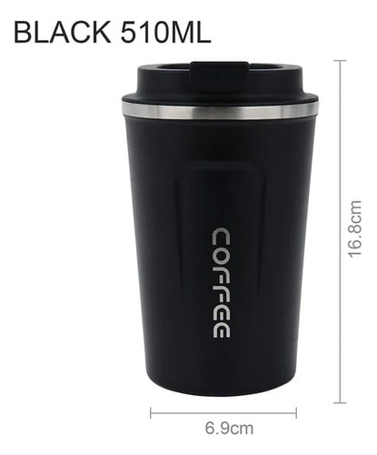 Vaso Para Café Termico De Acero Inoxidable 510 Ml Termo 