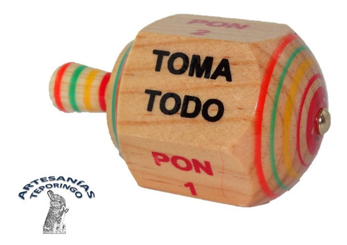 12 Piezas/artesanía Mexicana Pirinola De Madera