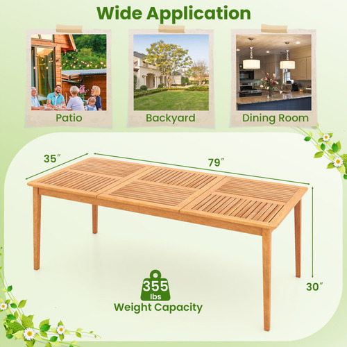 Mesa De Comedor Rectangular Tipo Bistró De Madera Gpl