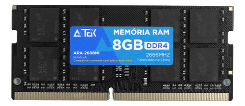 Memória Ram Intel Ddr4 8gb 2666mhz Notebook Alta Velocidade