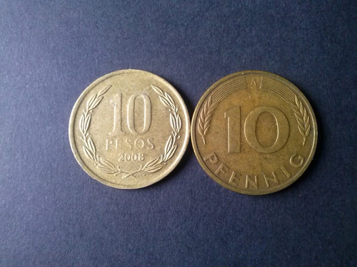 Moneda Alemania Federal 10 Pfening 1991 Bronce Ceca A (c28)