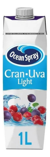 2 Pza Bebida Ocean Spray Light Arándano Y Uva 1 L