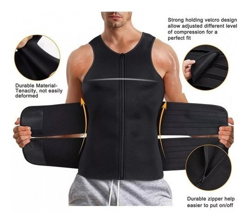 Imagen 3 de 8 de Faja Chaleco Para Caballero Neopreno