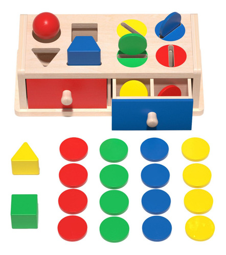 Objeto De Madera, Juguete Montessori De Madera, Caja A Juego