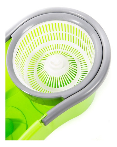 Mopa 360 Spin Mop Con Balde Centrifugador + Mopa De Repuesto Color Verde
