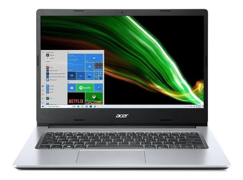 Imagem 1 de 7 de Notebook Acer Aspire 3 A314-35 prata 14", Intel Celeron N4500  4GB de RAM 500GB HDD, Intel UHD Graphics 60 Hz 1920x1080px Windows 10 Home