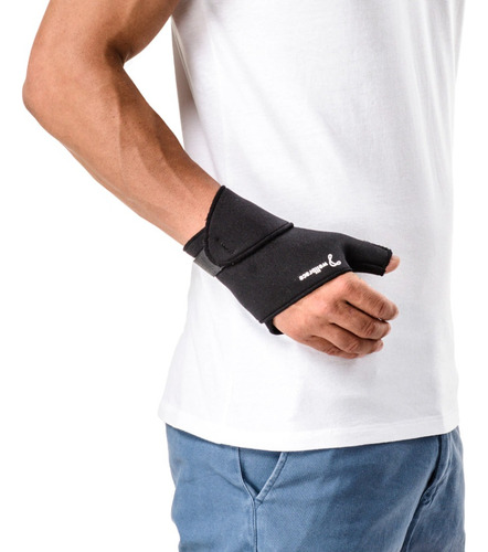 Muñequera Boomerang Con Inmovilización Del Dedo Pulgar Ptm Negro S