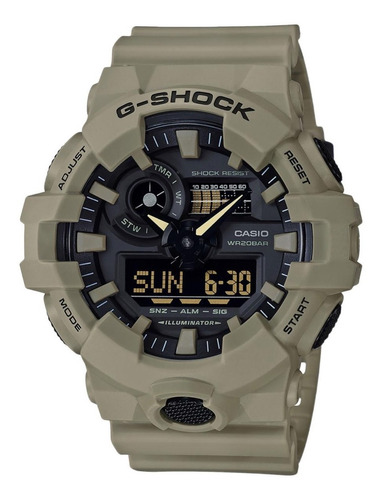 Reloj Para Caballero Casio G-shock Modelo: Ga-700uc-3a Envi Color de la correa GA-700UC-5ACR