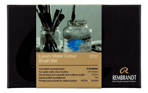 Estojo Pincel Talens Rembrandt Luxury Water Colour Brush Set