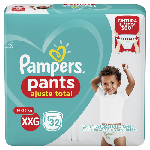 Imagen 4 de 4 de Pañales Pampers Pants Ajuste Total XXG 32 u