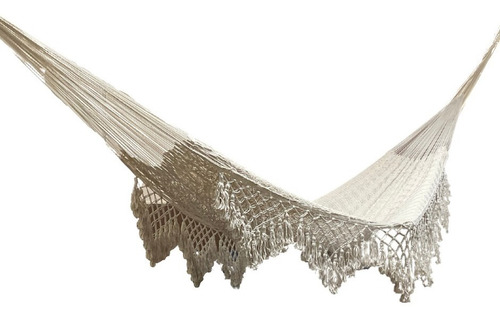 Imagen 2 de 4 de Bonita Hamaca Yucateca 100% Artesanal Macramé Color Beige