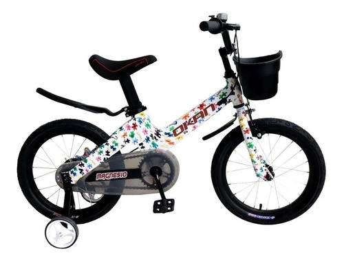 Bicicleta Okan Infantil Magnesio Unisex R12 Puzzle C/canasto