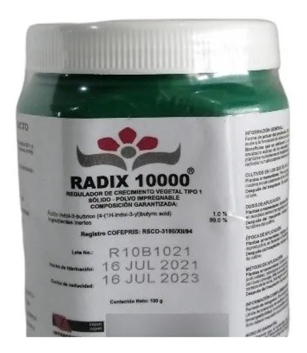 Radix 10mil 100gramos Enrraizador Para Esquejes Leñosos