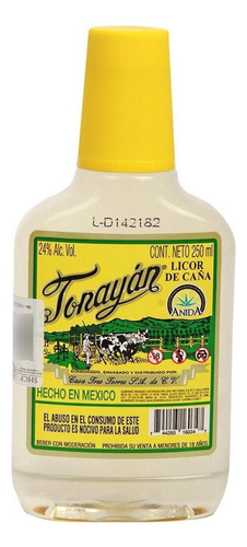 Paquete De 3 Licor De Caña Tonayan Pet Amarillo 250 Ml