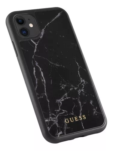 Funda Protector Carcasa Guess Tipo Piel iPhone 11 Pro Max-Negro