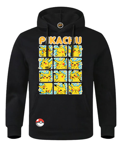 Sudadera Pokemon Pikachu Pokebola Ash Unisex